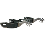 Espora Vinagre Billy 1 1/4" Preta com Detalhe e Roseta 3077 Inox