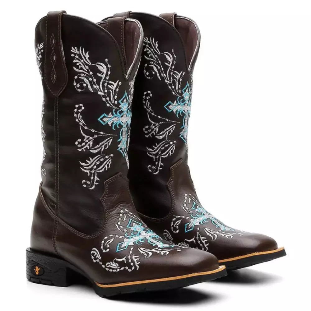 Bota Texana Feminina Cruz Azul