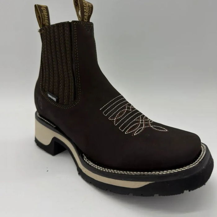 Bota de montaria Bulldog Ringle Cafe com sola de densidade branca