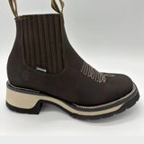 Bota de montaria Bulldog Ringle Cafe com sola de densidade branca