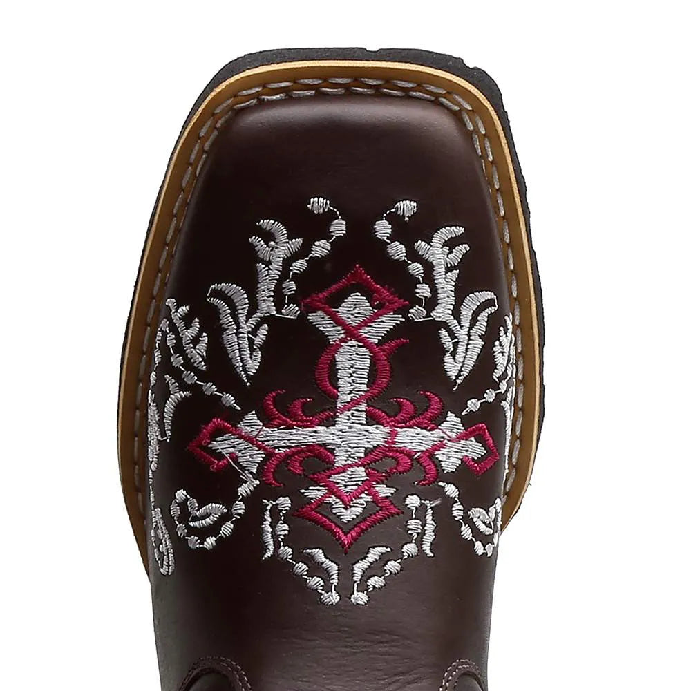Bota Texana Feminina Cruz Rosa