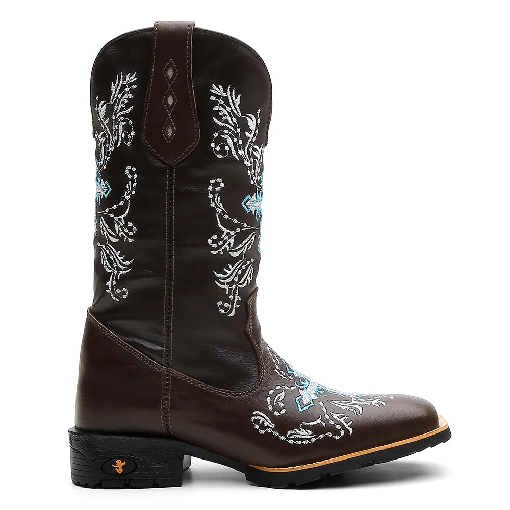 Bota Texana Feminina Cruz Azul
